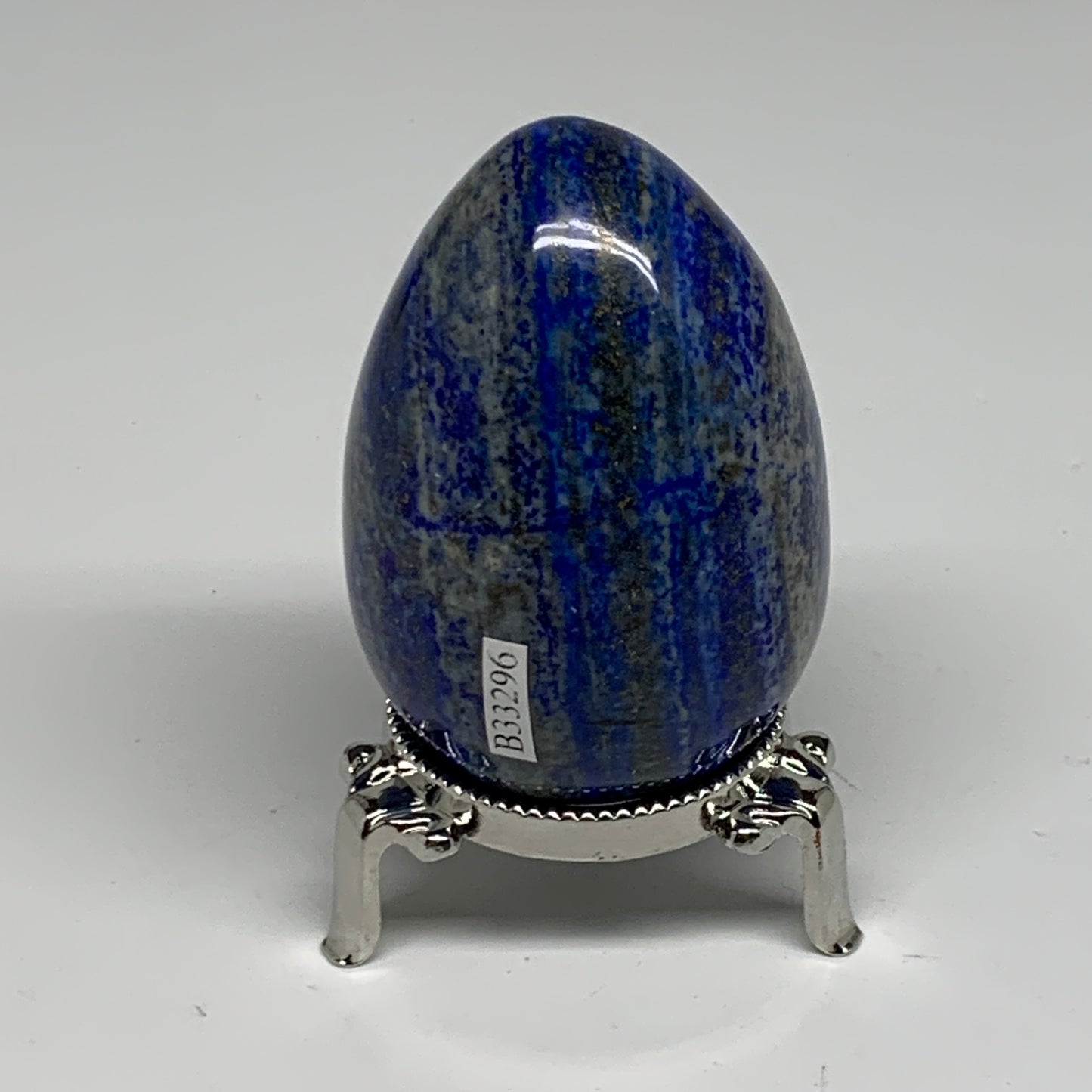 0.55 lbs,  2.7"x1.9", Natural Lapis Lazuli Egg Polished @Afghanistan, B33296