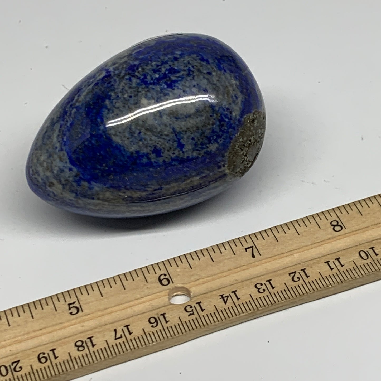 0.55 lbs,  2.7"x1.9", Natural Lapis Lazuli Egg Polished @Afghanistan, B33296