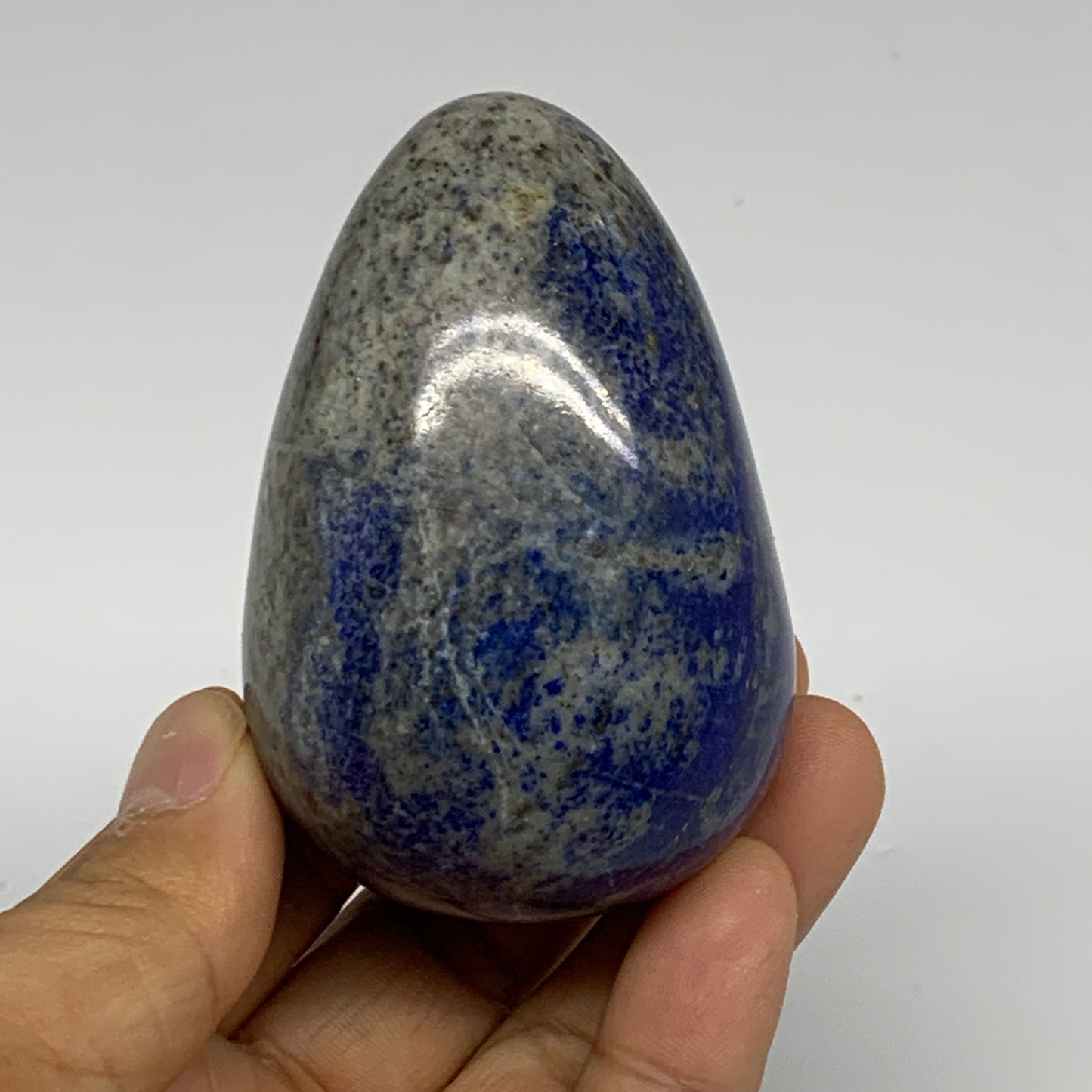 0.54 lbs,  2.8"x1.9", Natural Lapis Lazuli Egg Polished @Afghanistan, B33297