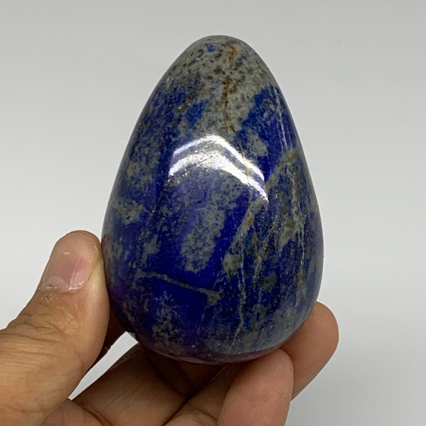 0.54 lbs,  2.8"x1.9", Natural Lapis Lazuli Egg Polished @Afghanistan, B33297