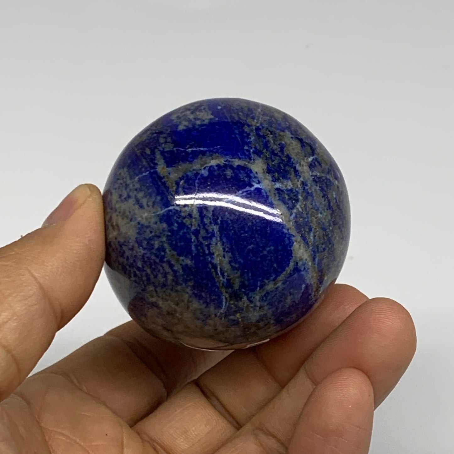 0.54 lbs,  2.8"x1.9", Natural Lapis Lazuli Egg Polished @Afghanistan, B33297