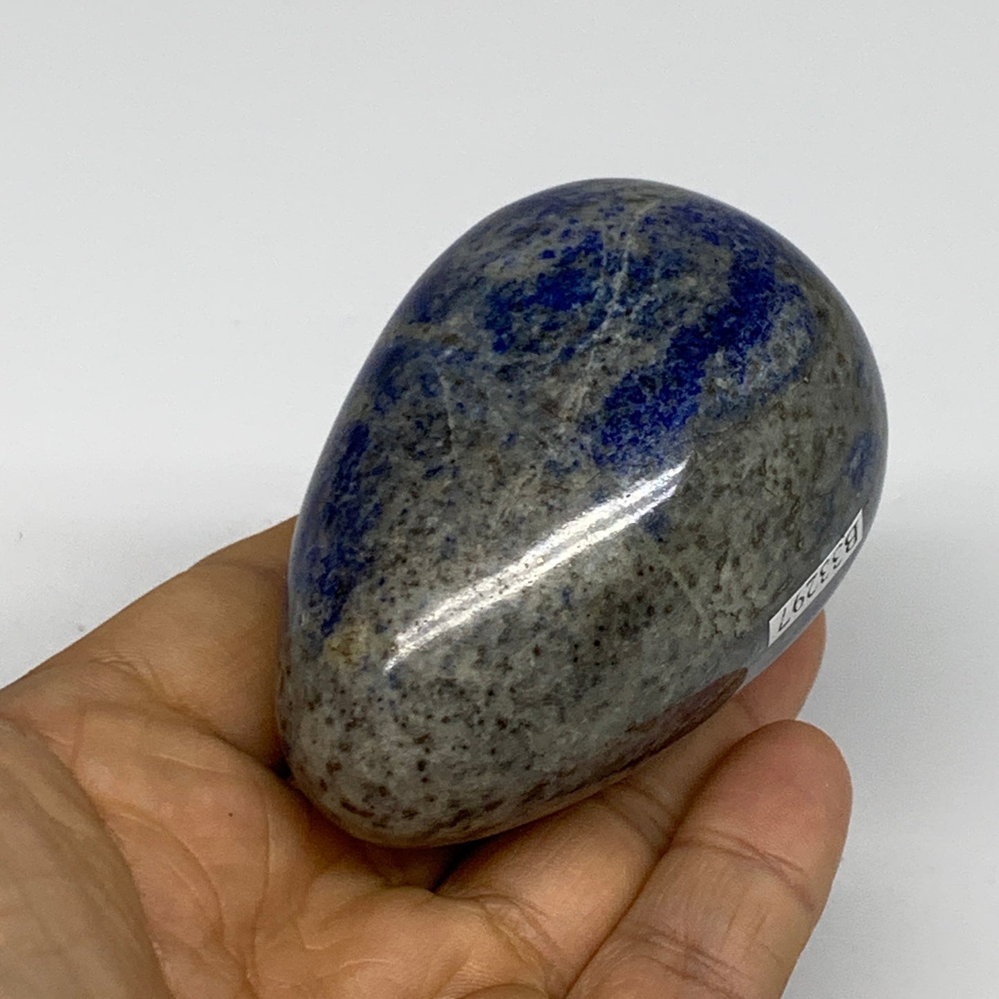 0.54 lbs,  2.8"x1.9", Natural Lapis Lazuli Egg Polished @Afghanistan, B33297