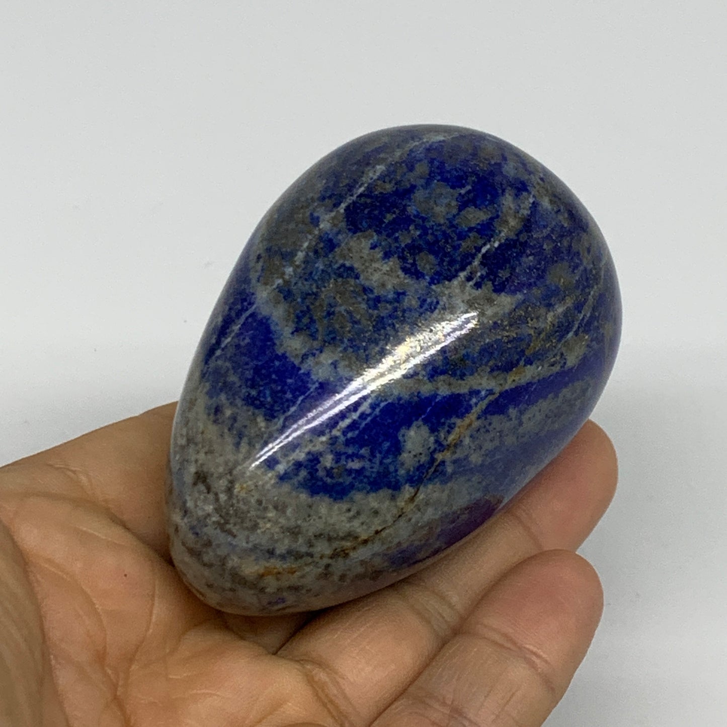 0.54 lbs,  2.8"x1.9", Natural Lapis Lazuli Egg Polished @Afghanistan, B33297