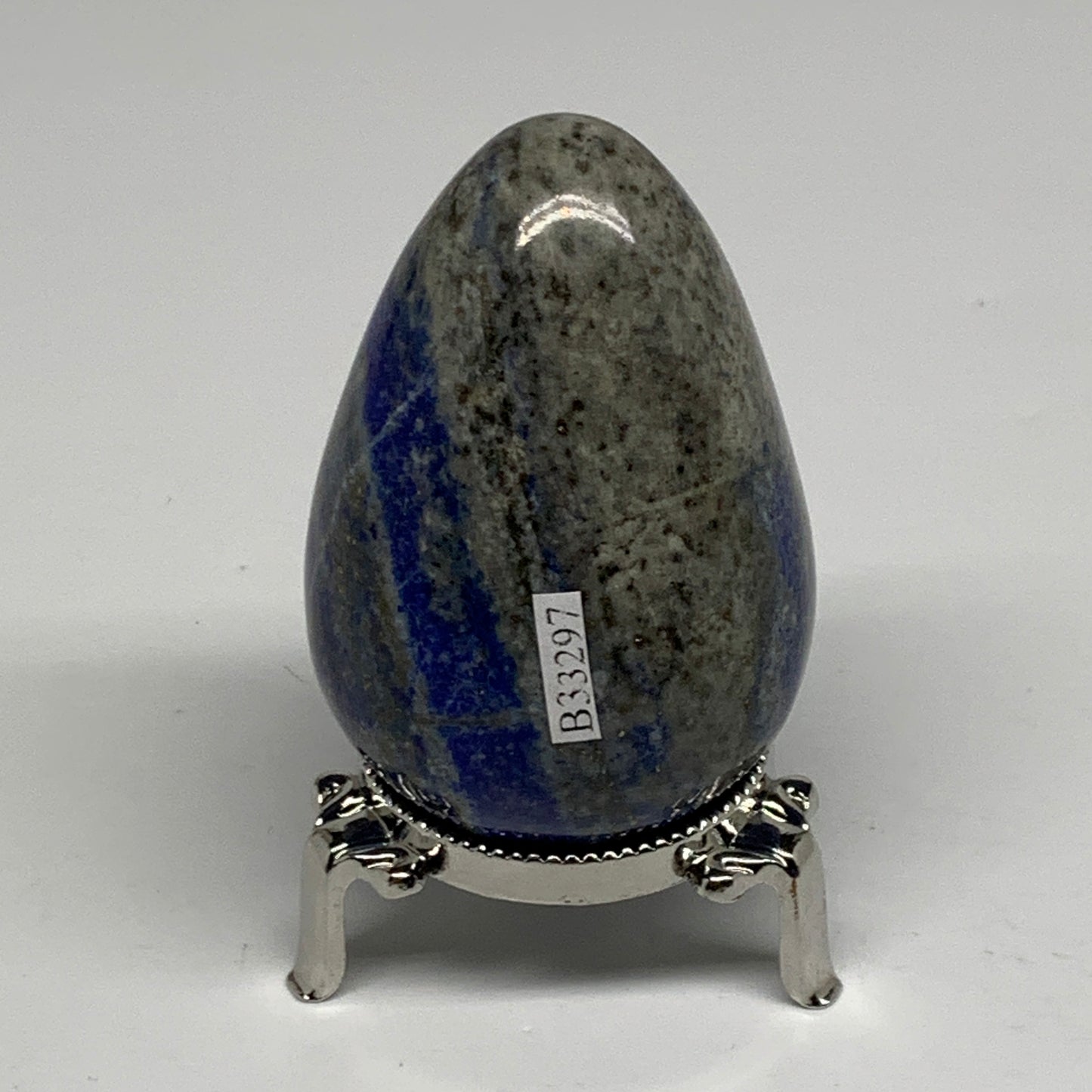 0.54 lbs,  2.8"x1.9", Natural Lapis Lazuli Egg Polished @Afghanistan, B33297