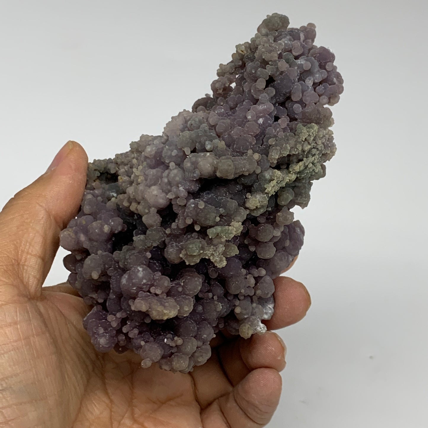 0.87 lbs, 4.6"x3.2"x2.7", Rough Grape Agate Crystal Mineral Specimens,B32616