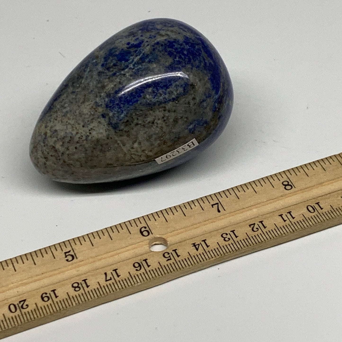 0.54 lbs,  2.8"x1.9", Natural Lapis Lazuli Egg Polished @Afghanistan, B33297