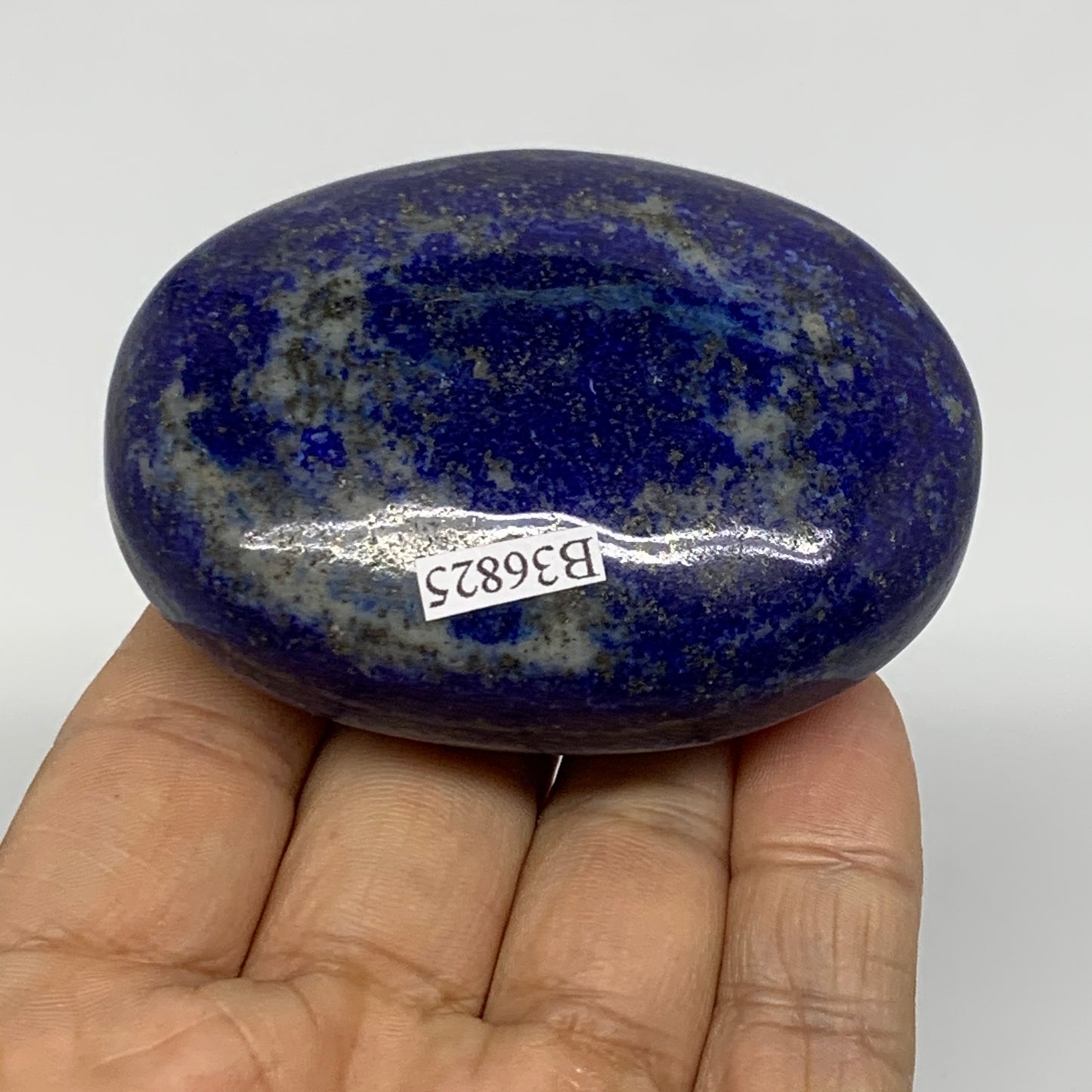 174.1g, 3.7"x2.1"x1.1", Natural Lapis Lazuli Palm Stone @Afghanistan, B36825
