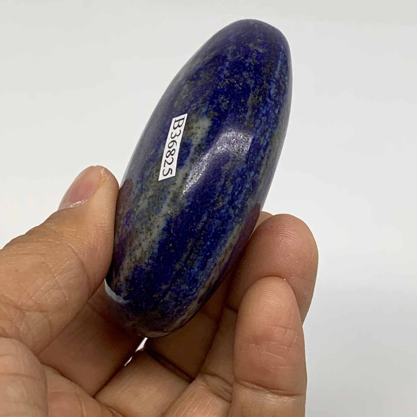 174.1g, 3.7"x2.1"x1.1", Natural Lapis Lazuli Palm Stone @Afghanistan, B36825