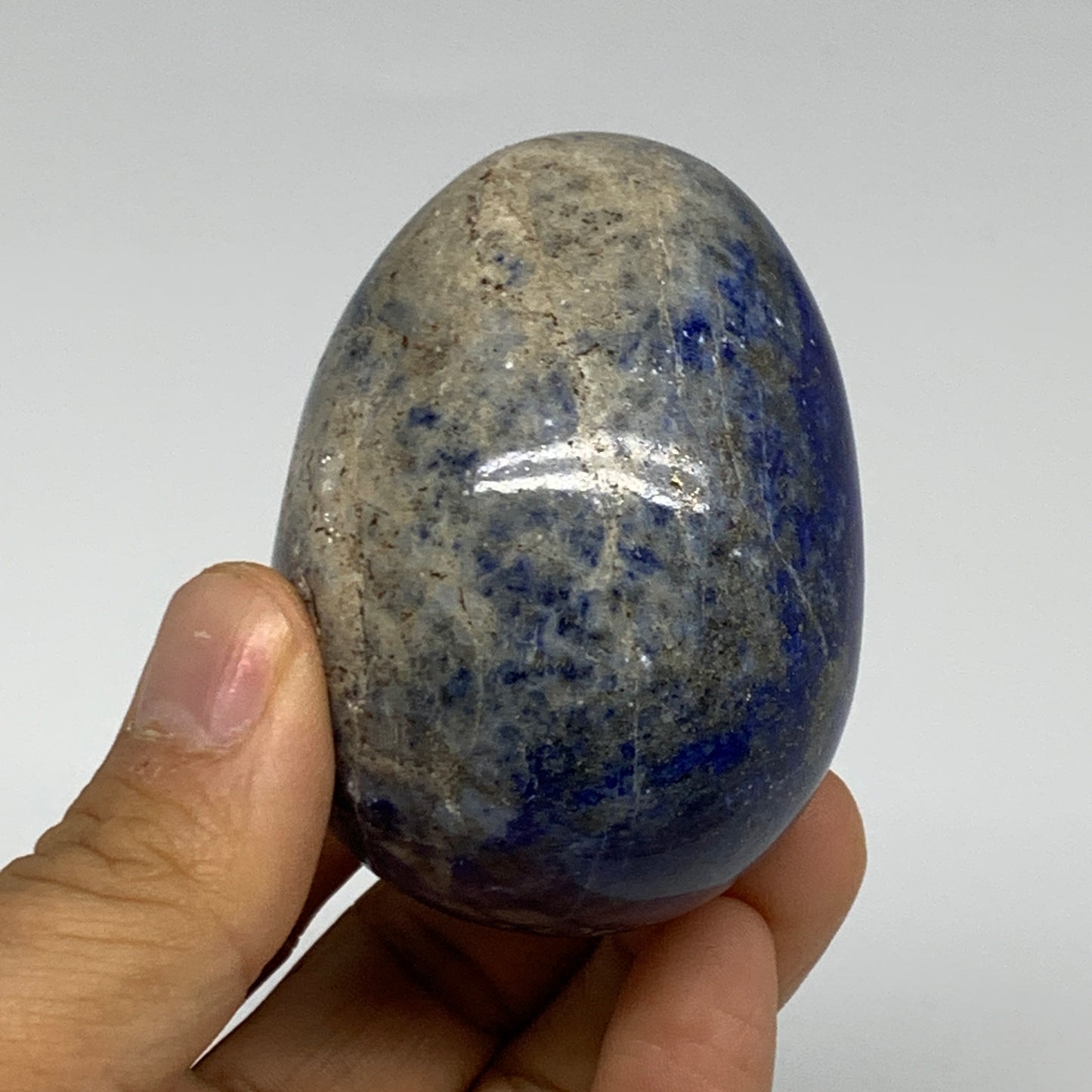 0.52 lbs, 2.5"x1.9", Natural Lapis Lazuli Egg Polished @Afghanistan, B33298