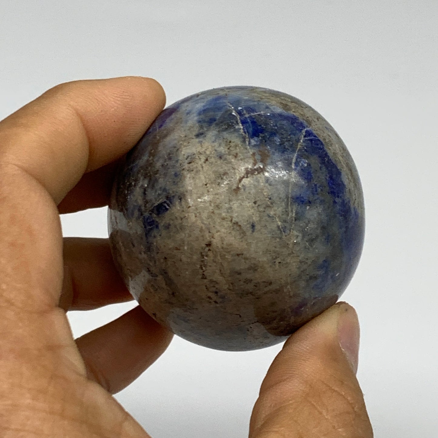0.52 lbs, 2.5"x1.9", Natural Lapis Lazuli Egg Polished @Afghanistan, B33298