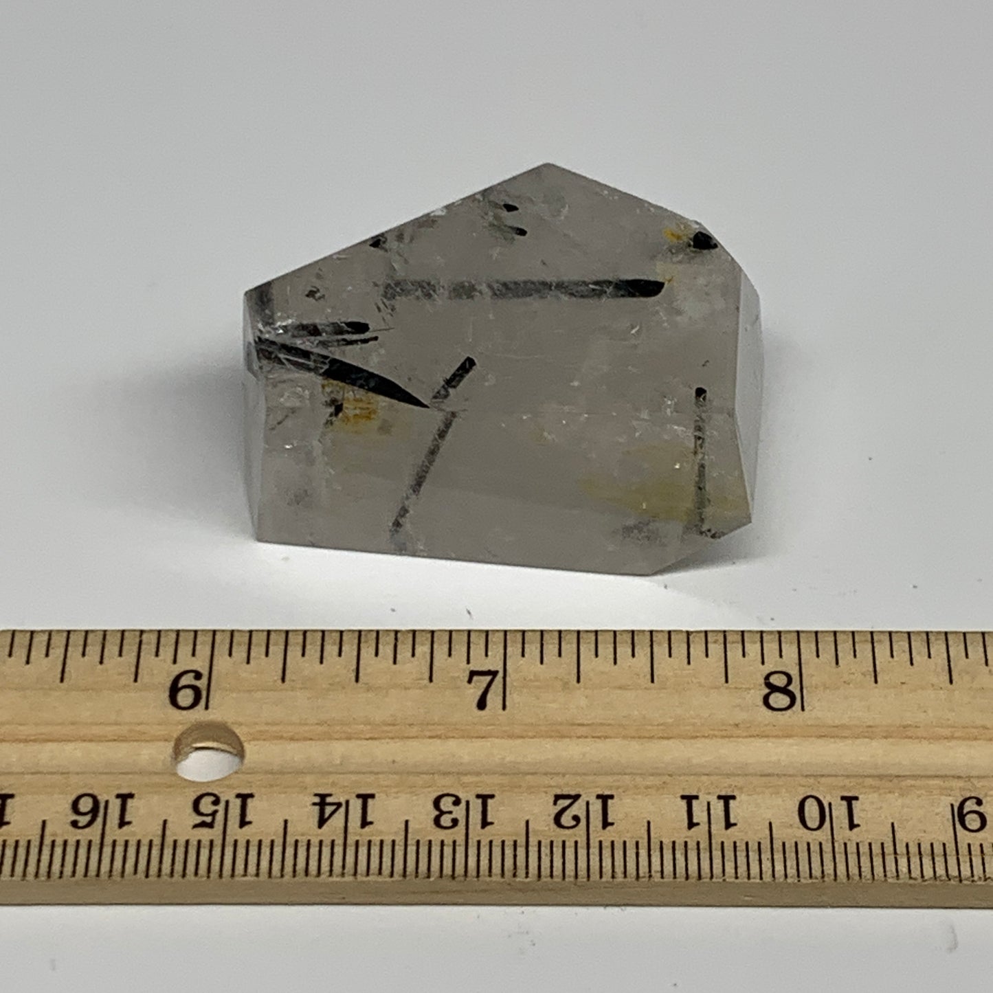 54.9g, 1.9"x1.4"x0.9", Black Tourmaline Rutile Quartz Crystal Chunk @Brazil,B274