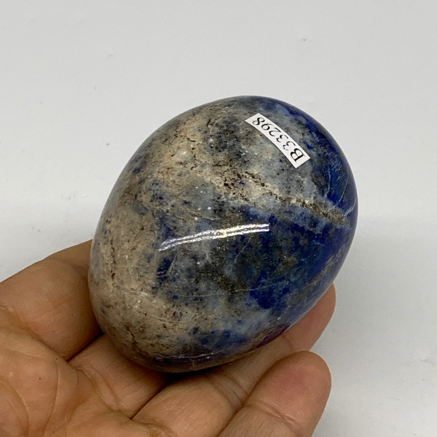 0.52 lbs, 2.5"x1.9", Natural Lapis Lazuli Egg Polished @Afghanistan, B33298