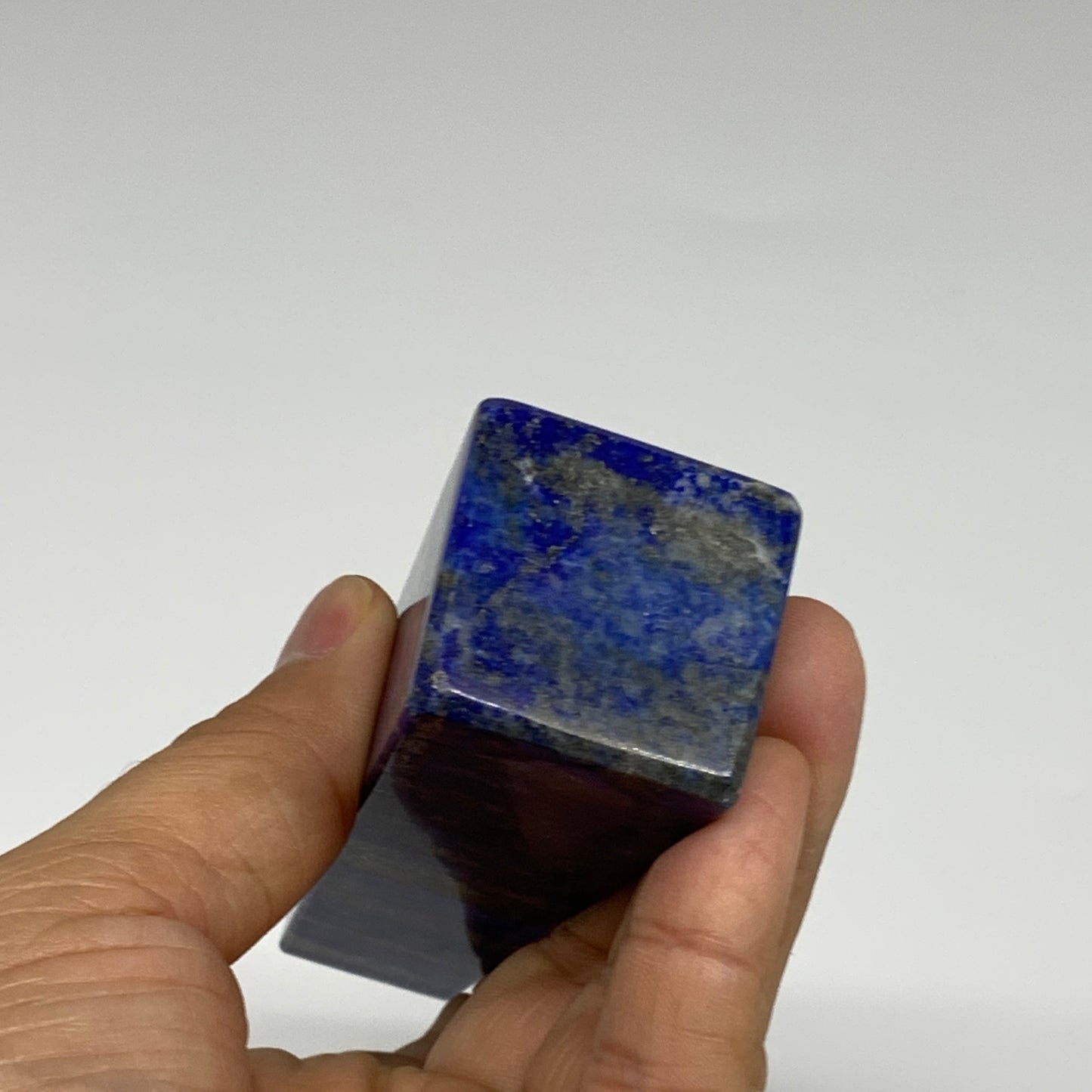 248.7g, 4.5"x1.2"x1.2", Natural Lapis Lazuli Tower Point Obelisk Afghanistan,B30