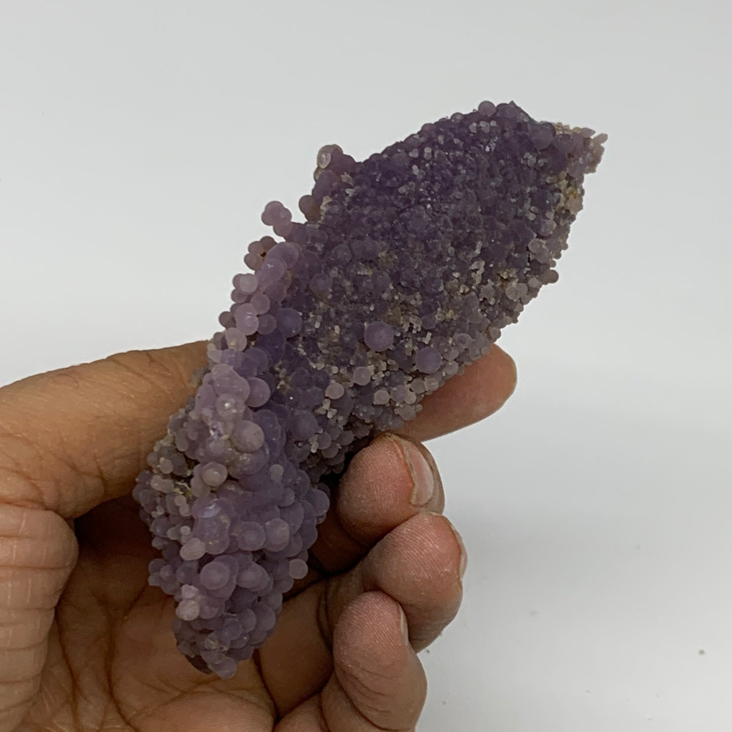 0.27 lbs, 4.1"x1.8"x1", Rough Grape Agate Crystal Mineral Specimens,B32619