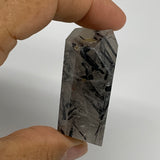 46.3g, 1.6"x1.3"x0.8", Black Tourmaline Rutile Quartz Crystal Chunk @Brazil,B274