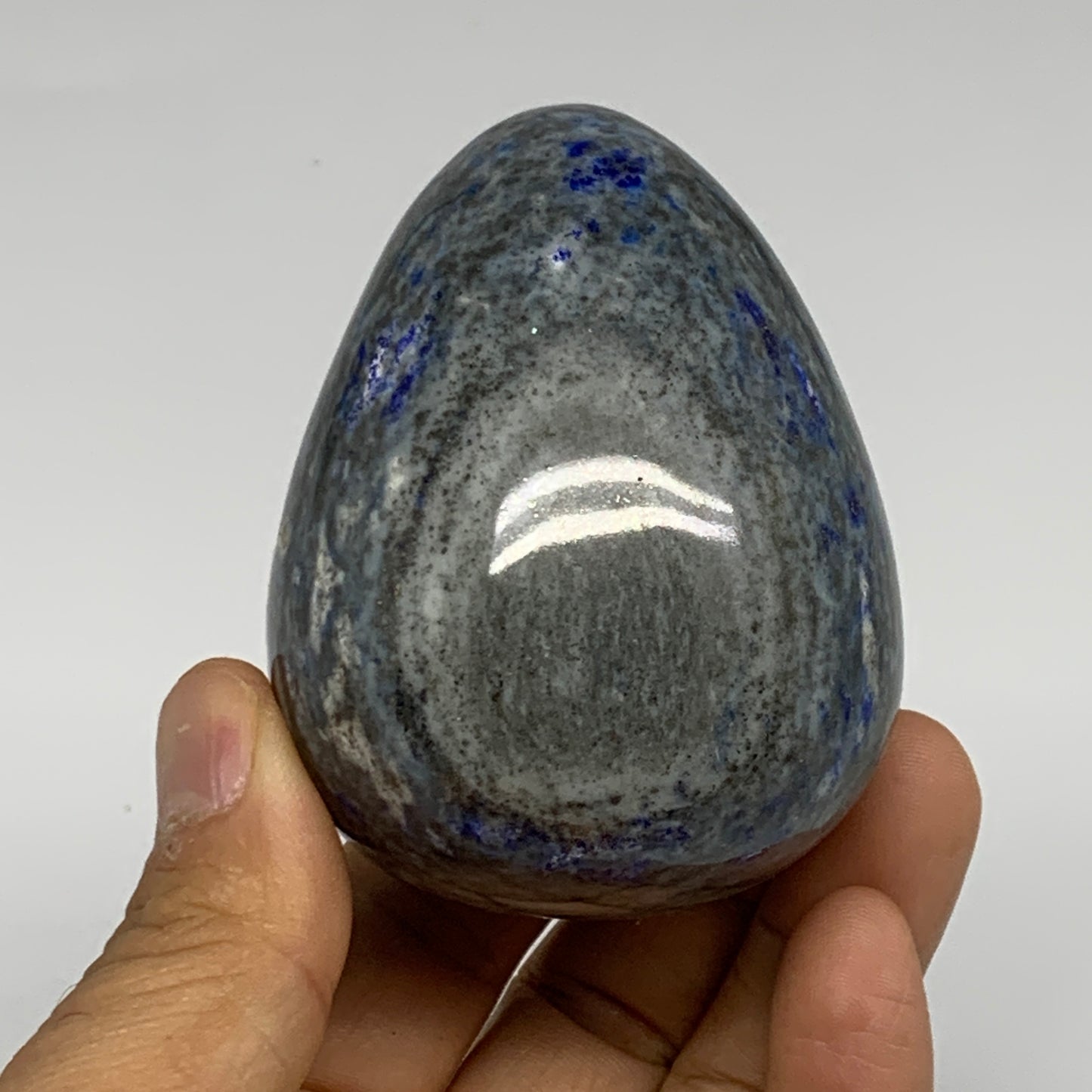 0.70 lbs, 2.8"x2.1", Natural Lapis Lazuli Egg Polished @Afghanistan, B33300