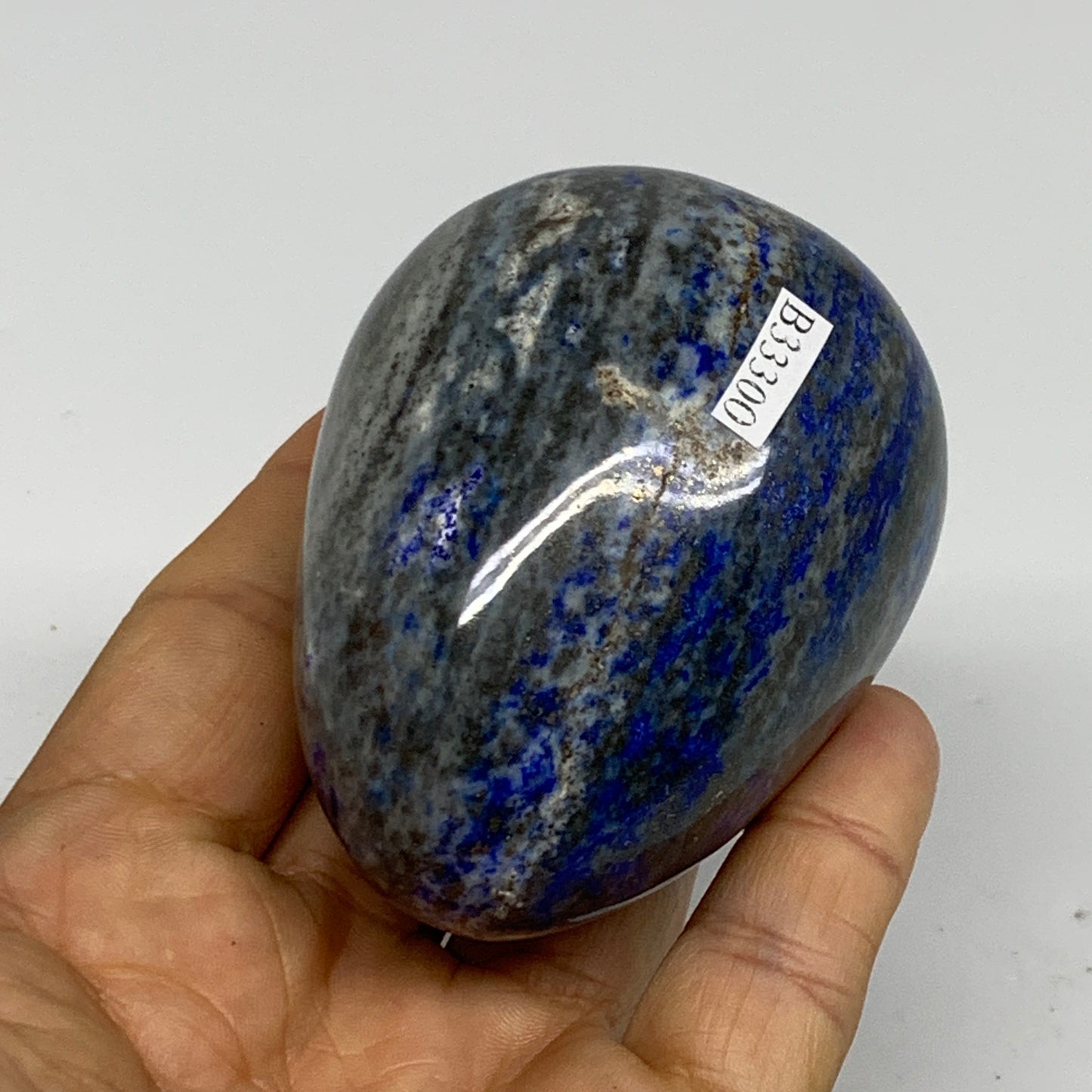 0.70 lbs, 2.8"x2.1", Natural Lapis Lazuli Egg Polished @Afghanistan, B33300