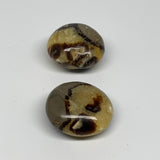 161.1g, 1.8"-1.9", 2pcs, Septarian Nodule Palm-Stone Polished Reiki Crystal, B28