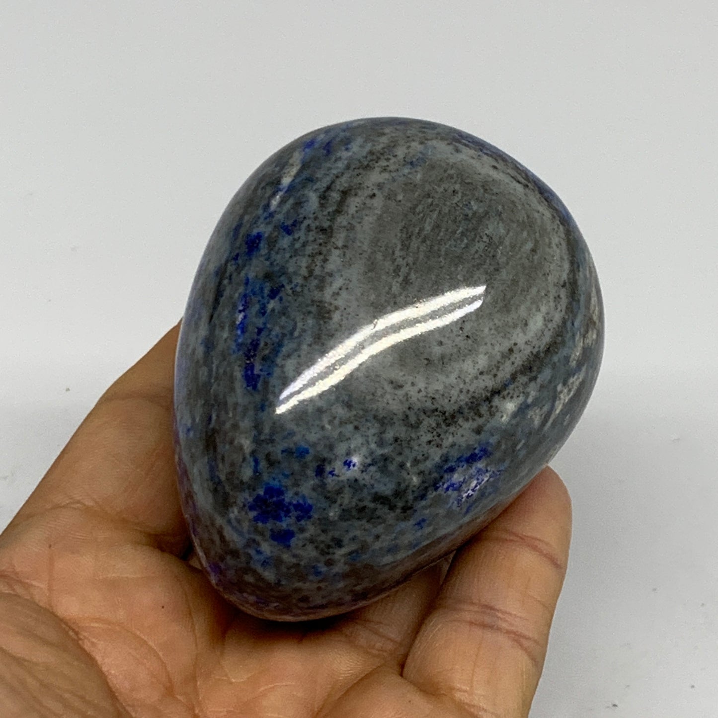 0.70 lbs, 2.8"x2.1", Natural Lapis Lazuli Egg Polished @Afghanistan, B33300