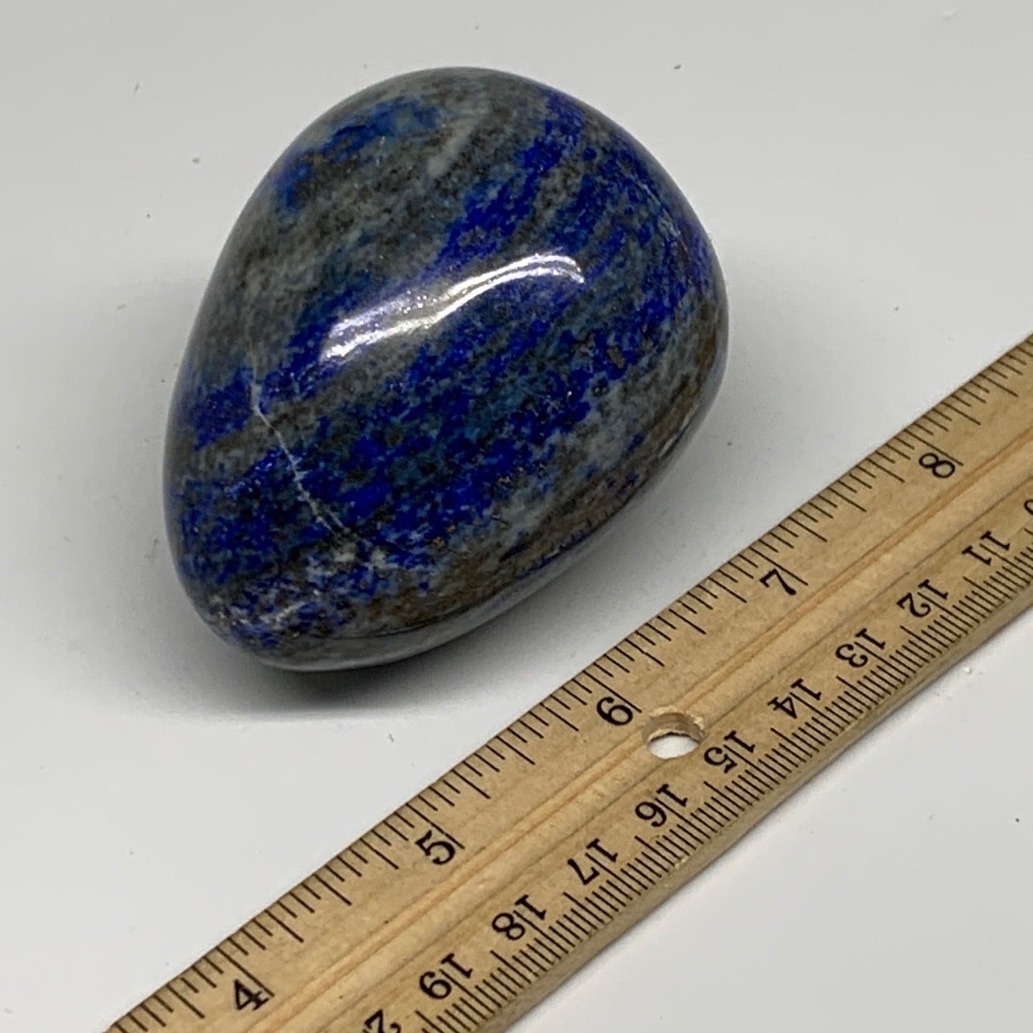 0.70 lbs, 2.8"x2.1", Natural Lapis Lazuli Egg Polished @Afghanistan, B33300