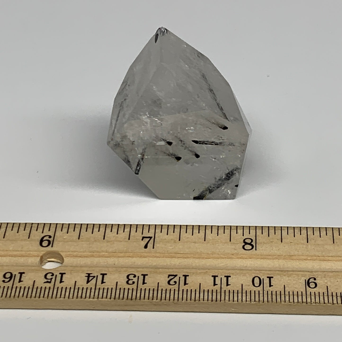 52.6g, 1.6"x1.3"x0.9", Black Tourmaline Rutile Quartz Crystal Chunk @Brazil,B274