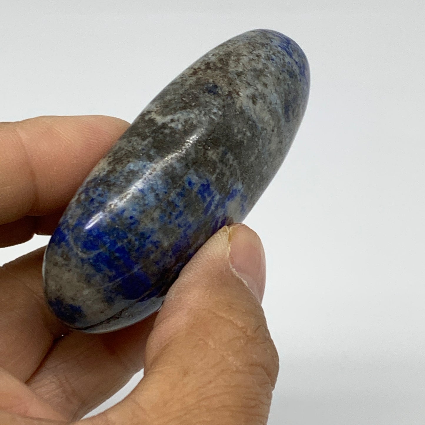 93.7g, 2.6"x1.4"x0.8", Natural Lapis Lazuli Palm Stone @Afghanistan, B36830