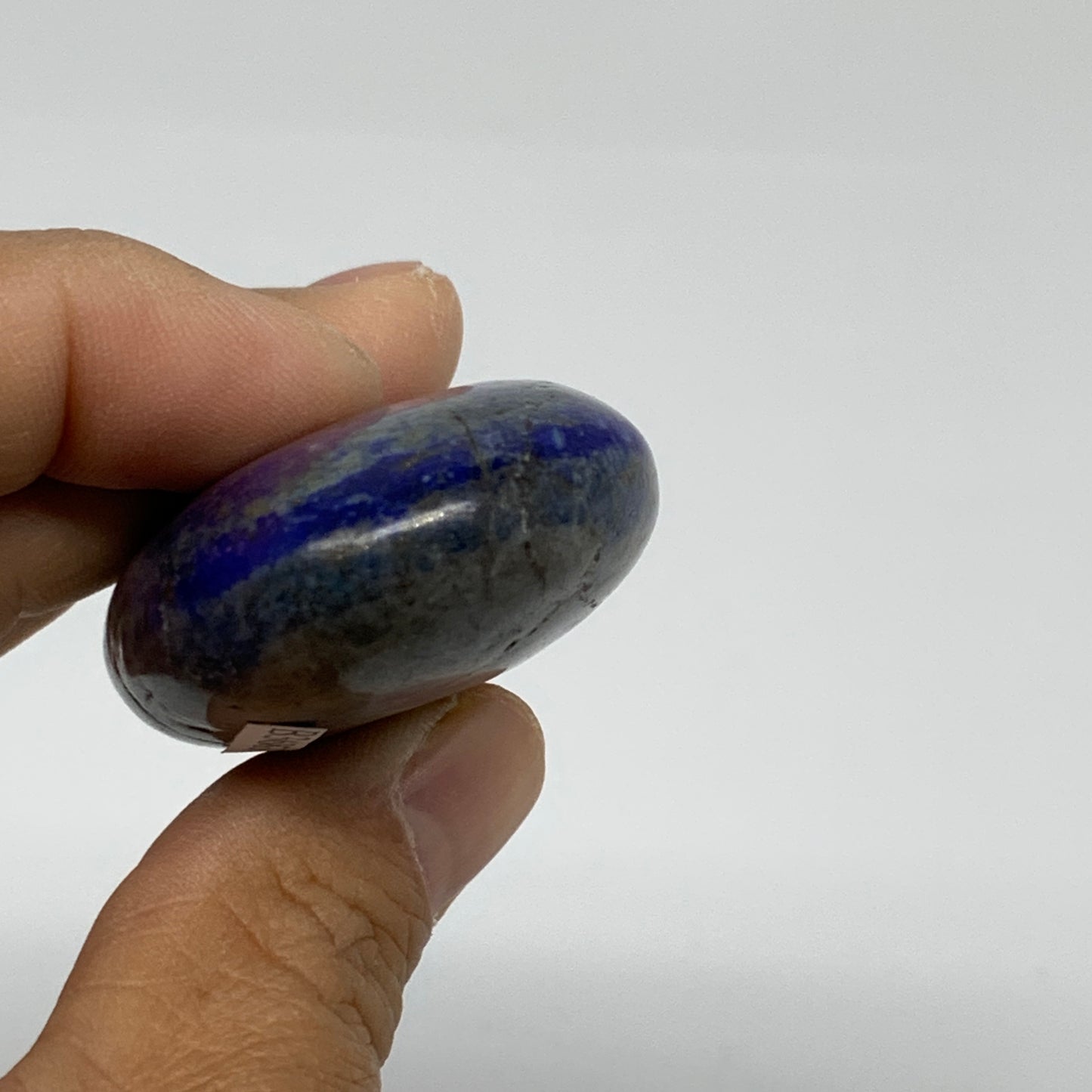 79.1g, 2.5"x1.6"x0.7", Natural Lapis Lazuli Palm Stone @Afghanistan, B36831