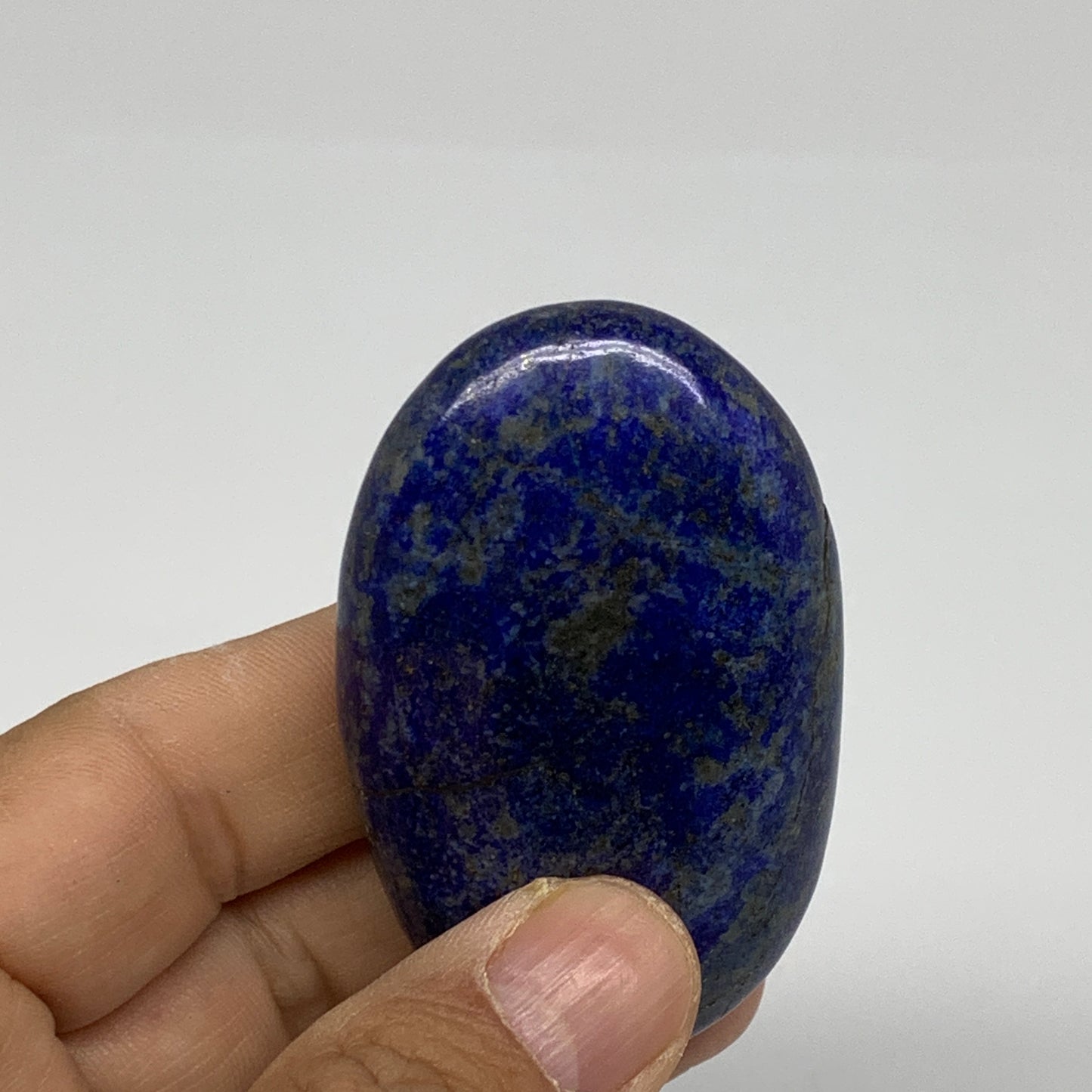 79.1g, 2.5"x1.6"x0.7", Natural Lapis Lazuli Palm Stone @Afghanistan, B36831