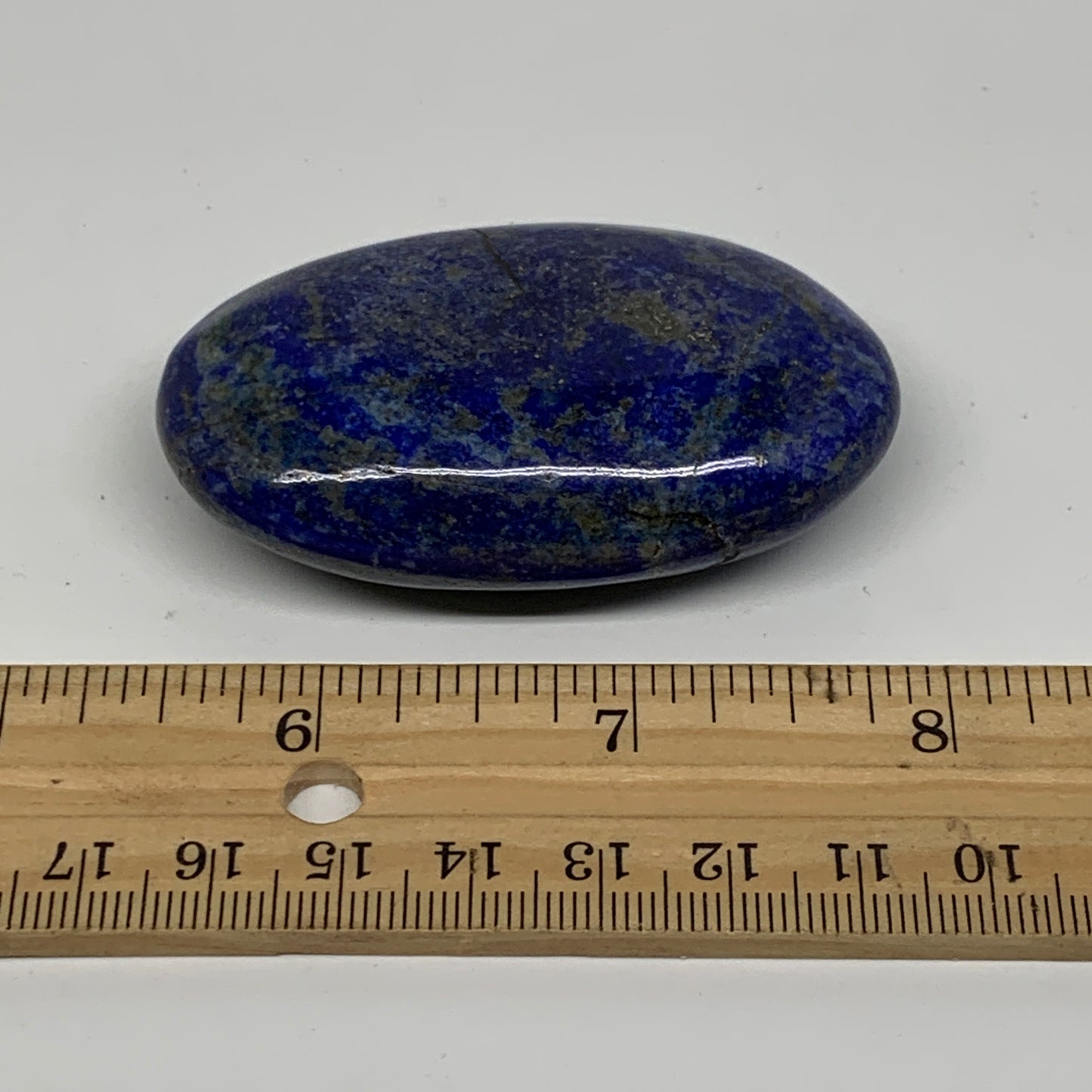 79.1g, 2.5"x1.6"x0.7", Natural Lapis Lazuli Palm Stone @Afghanistan, B36831