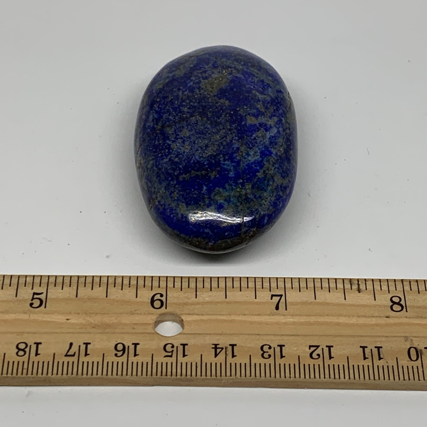 79.1g, 2.5"x1.6"x0.7", Natural Lapis Lazuli Palm Stone @Afghanistan, B36831