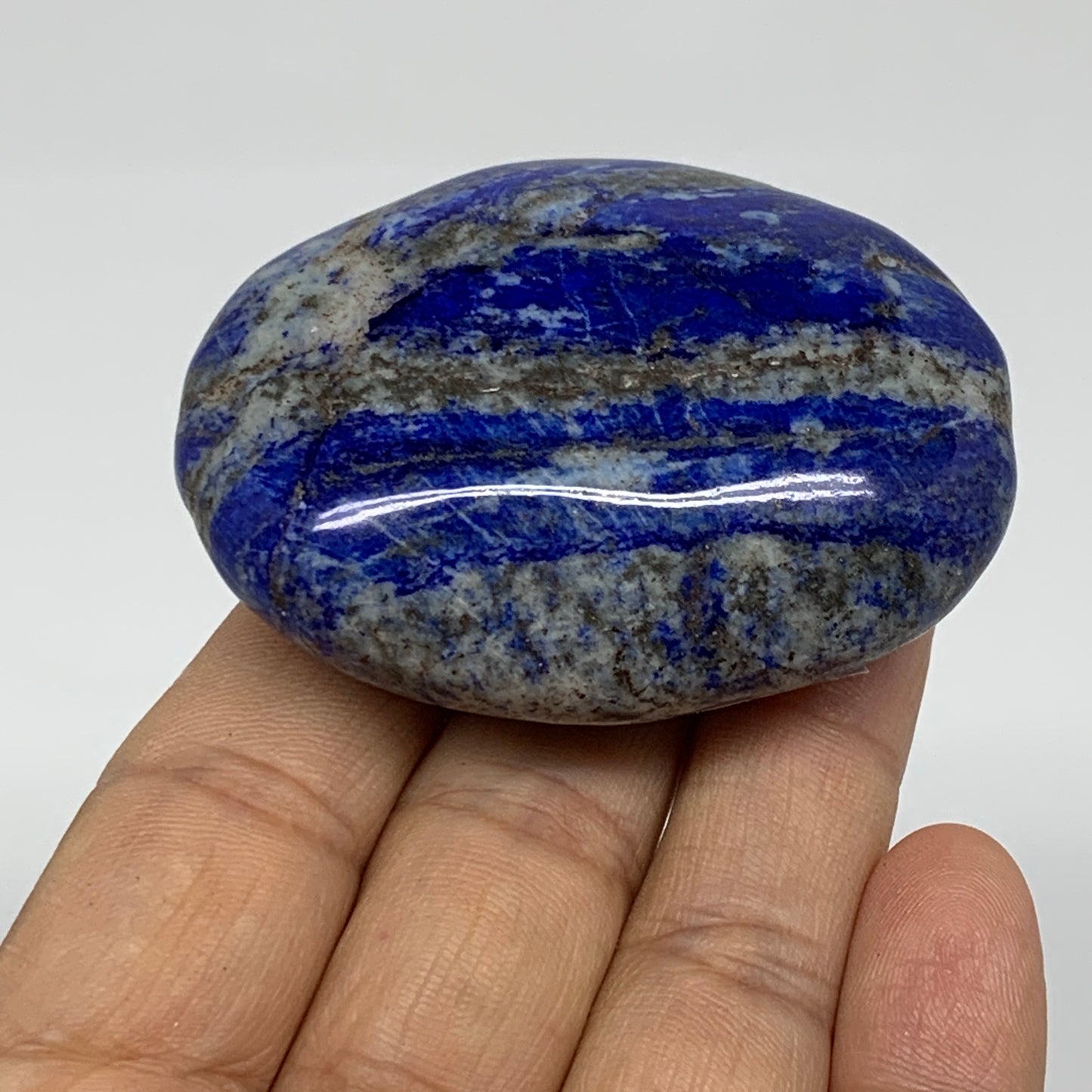 100g, 2.3"x1.8"x0.9", Natural Lapis Lazuli Palm Stone @Afghanistan, B36832