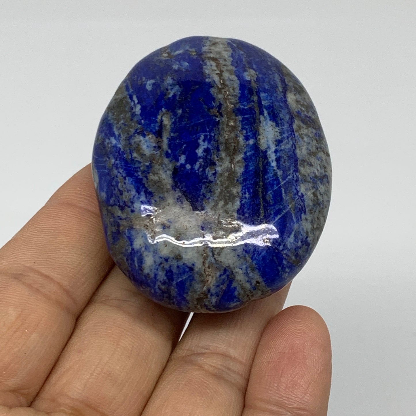 100g, 2.3"x1.8"x0.9", Natural Lapis Lazuli Palm Stone @Afghanistan, B36832