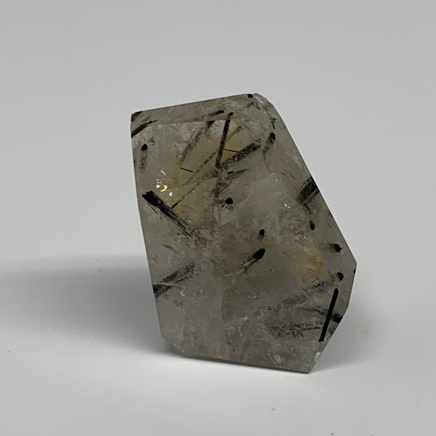57.8g, 1.9"x1.4"x0.7", Black Tourmaline Rutile Quartz Crystal Chunk @Brazil,B274