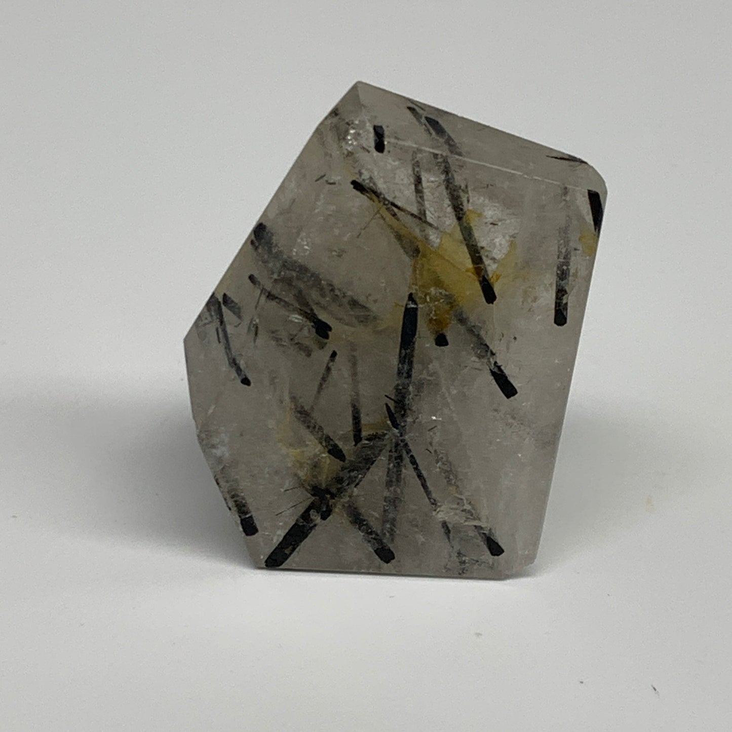 57.8g, 1.9"x1.4"x0.7", Black Tourmaline Rutile Quartz Crystal Chunk @Brazil,B274