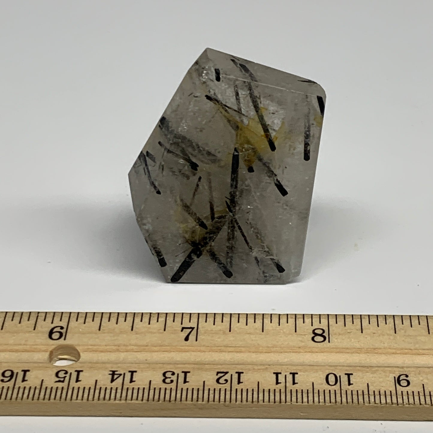 57.8g, 1.9"x1.4"x0.7", Black Tourmaline Rutile Quartz Crystal Chunk @Brazil,B274