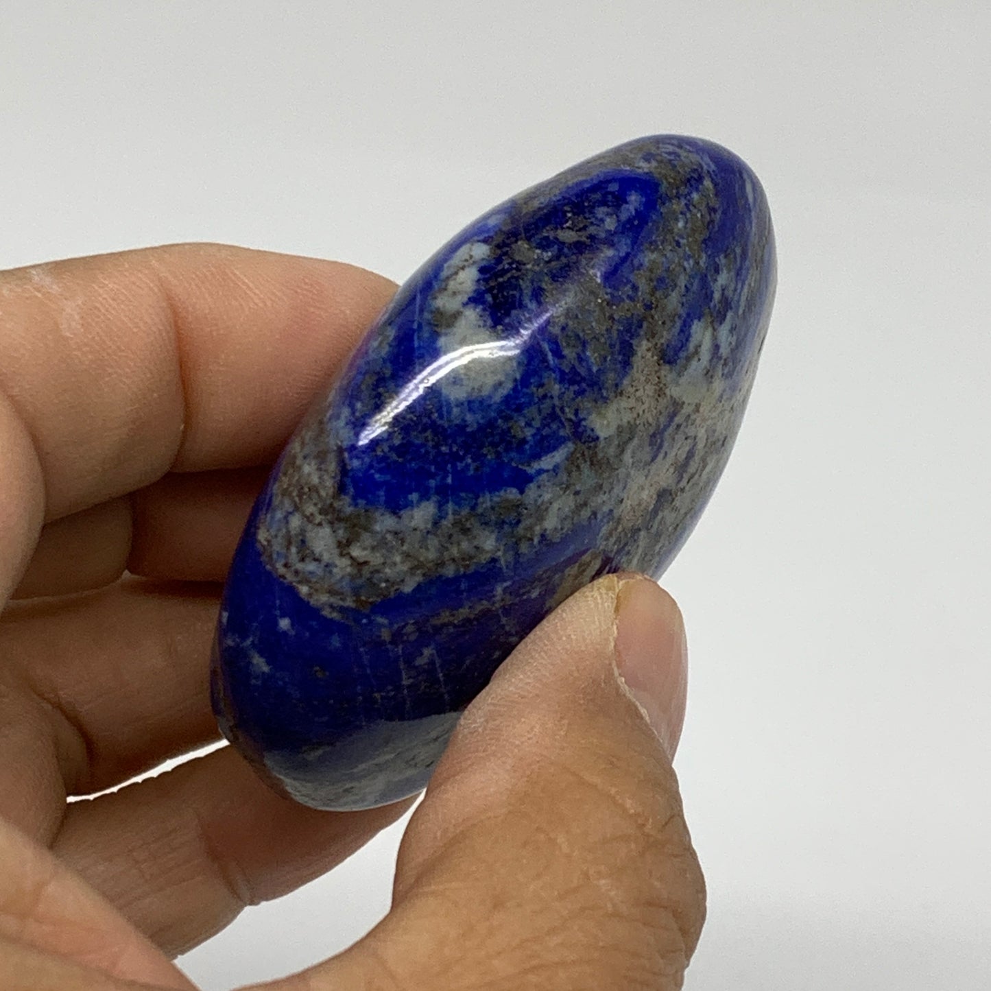 100g, 2.3"x1.8"x0.9", Natural Lapis Lazuli Palm Stone @Afghanistan, B36832