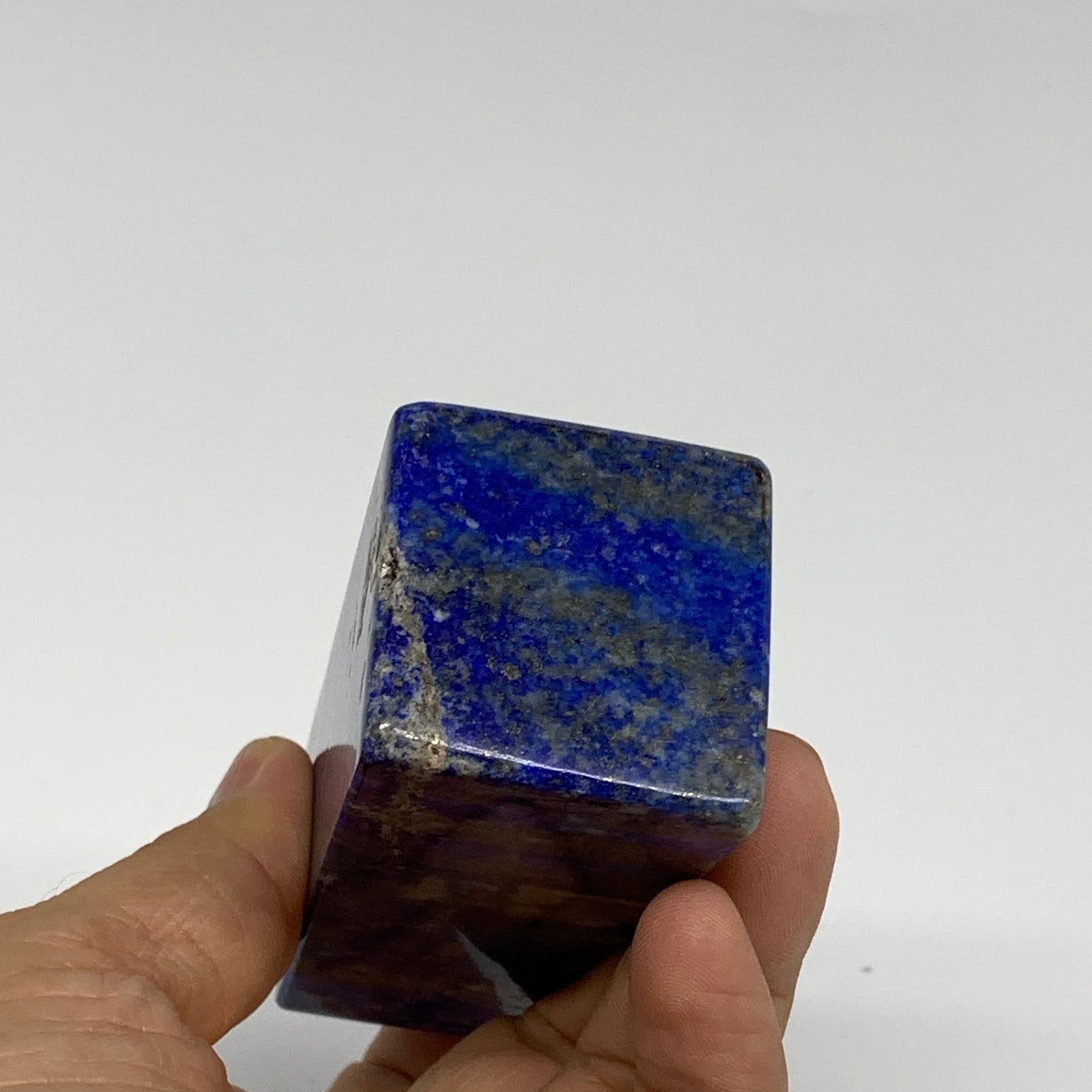 273.6g, 3.8"x1.4"x1.4", Natural Lapis Lazuli Tower Point Obelisk Afghanistan,B30
