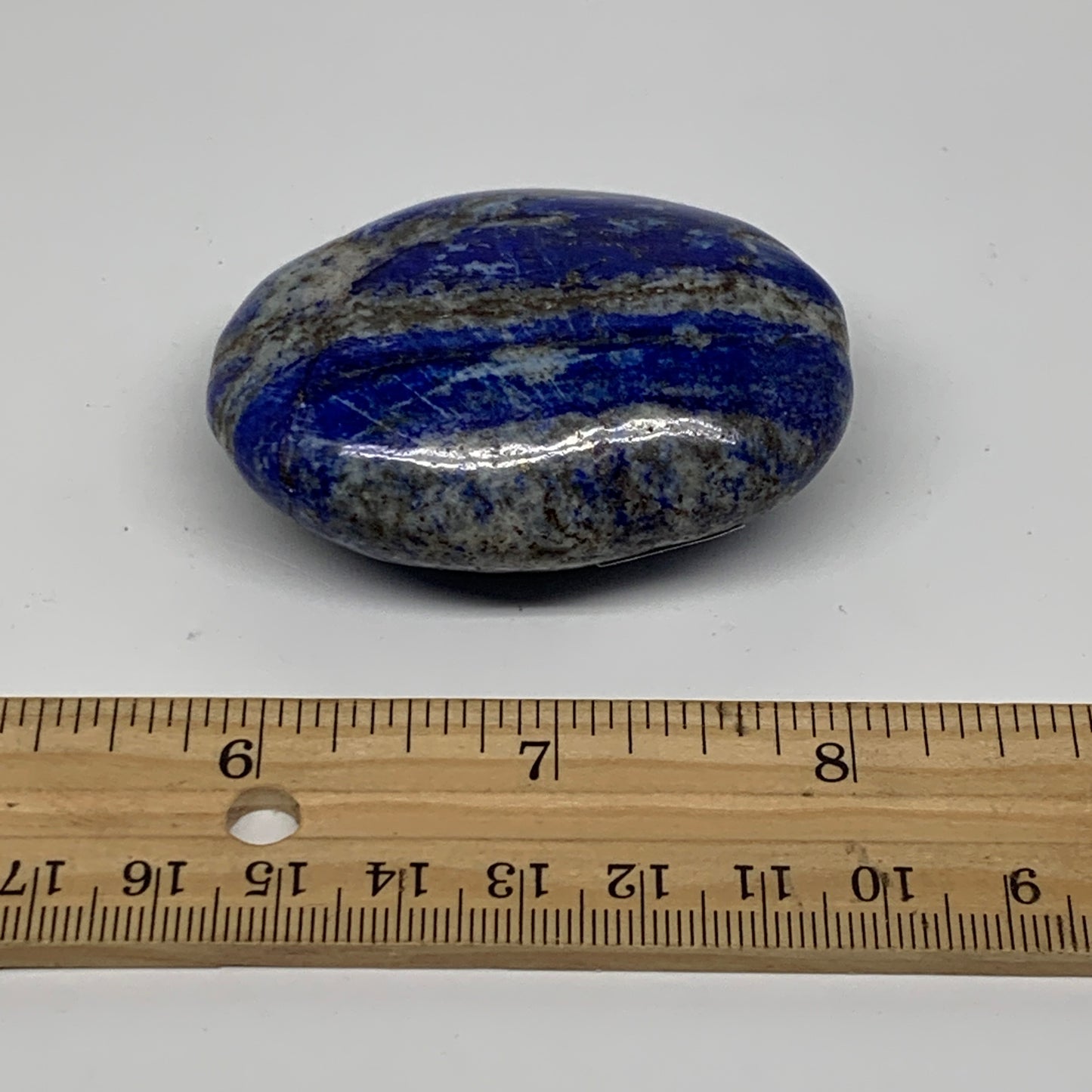 100g, 2.3"x1.8"x0.9", Natural Lapis Lazuli Palm Stone @Afghanistan, B36832