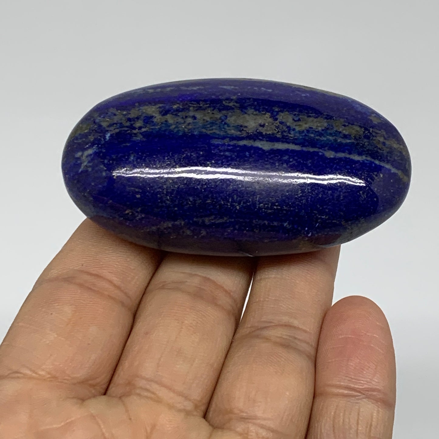 93.7g, 2.6"x1.4"x0.9", Natural Lapis Lazuli Palm Stone @Afghanistan, B36833