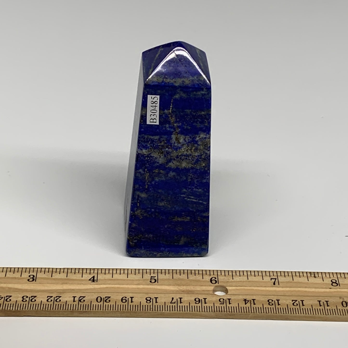273.6g, 3.8"x1.4"x1.4", Natural Lapis Lazuli Tower Point Obelisk Afghanistan,B30