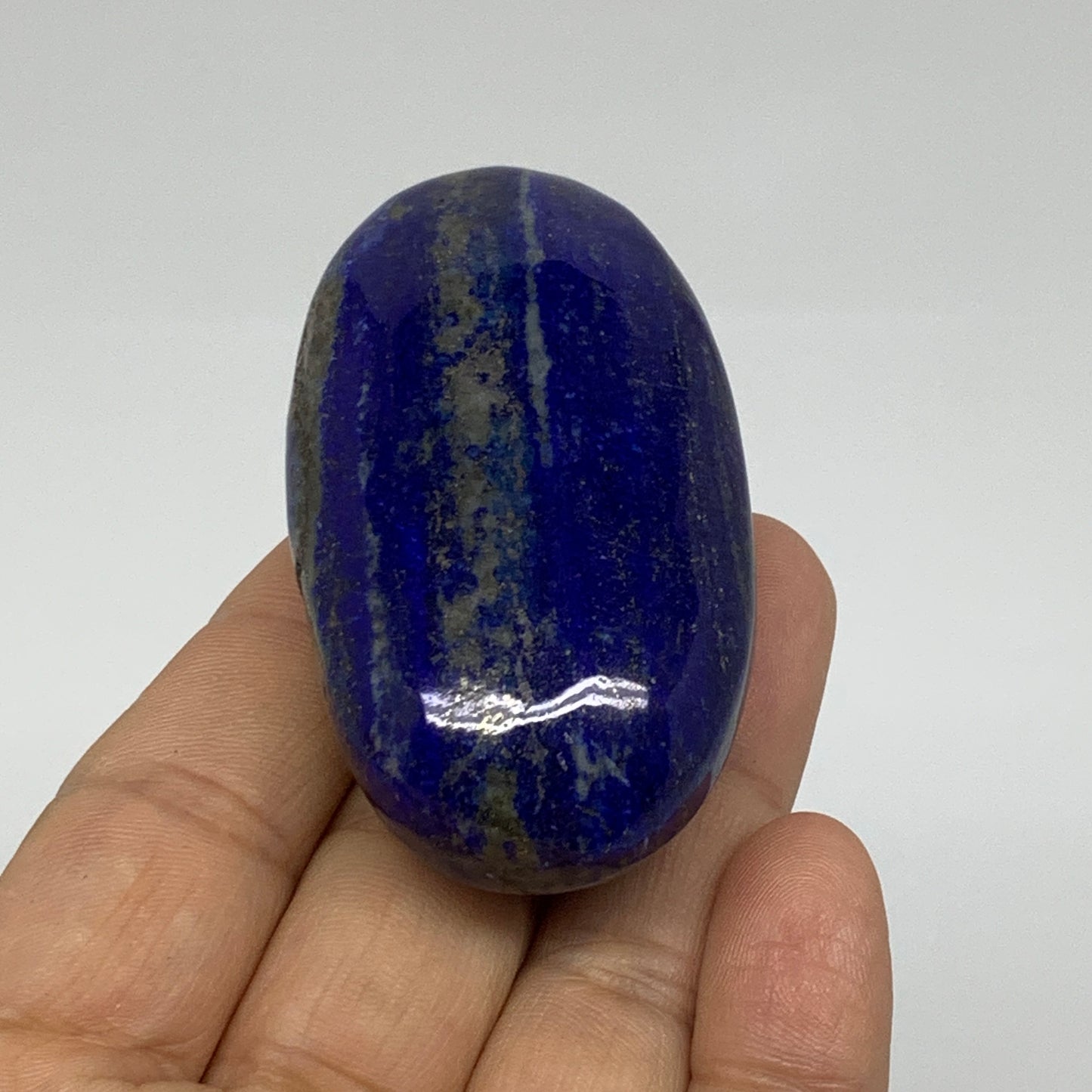 93.7g, 2.6"x1.4"x0.9", Natural Lapis Lazuli Palm Stone @Afghanistan, B36833