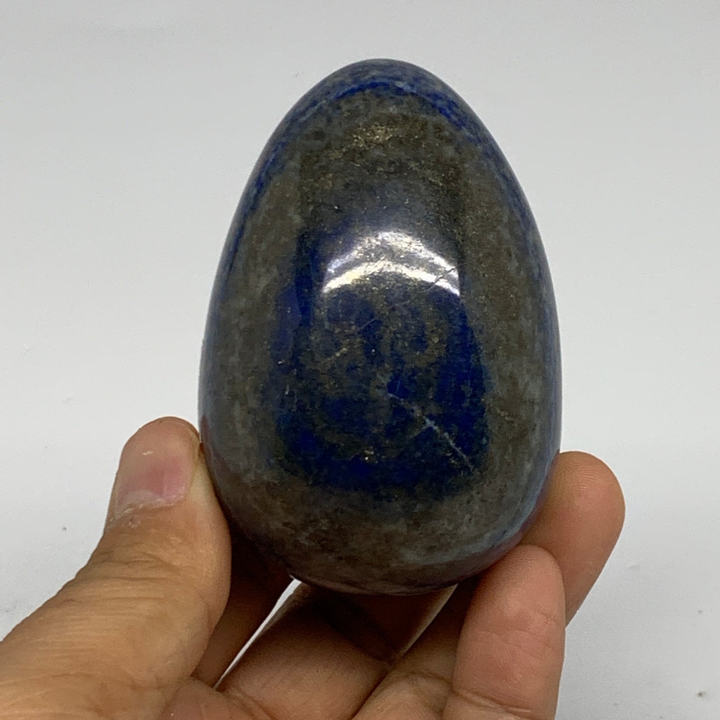 0.61 lbs, 2.8"x2", Natural Lapis Lazuli Egg Polished @Afghanistan, B33303