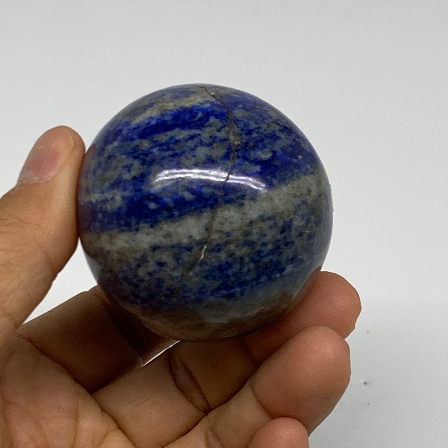 0.61 lbs, 2.8"x2", Natural Lapis Lazuli Egg Polished @Afghanistan, B33303