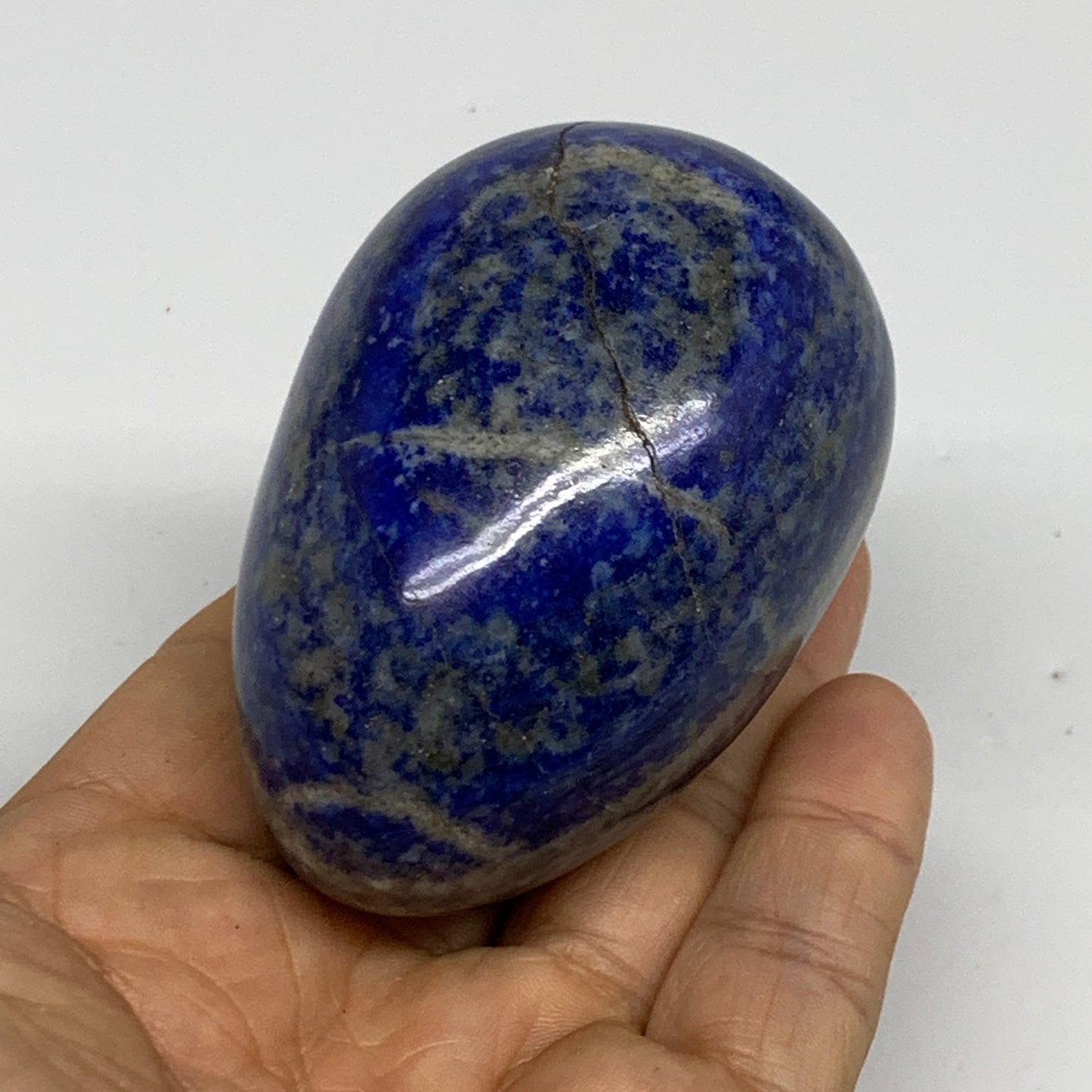 0.61 lbs, 2.8"x2", Natural Lapis Lazuli Egg Polished @Afghanistan, B33303