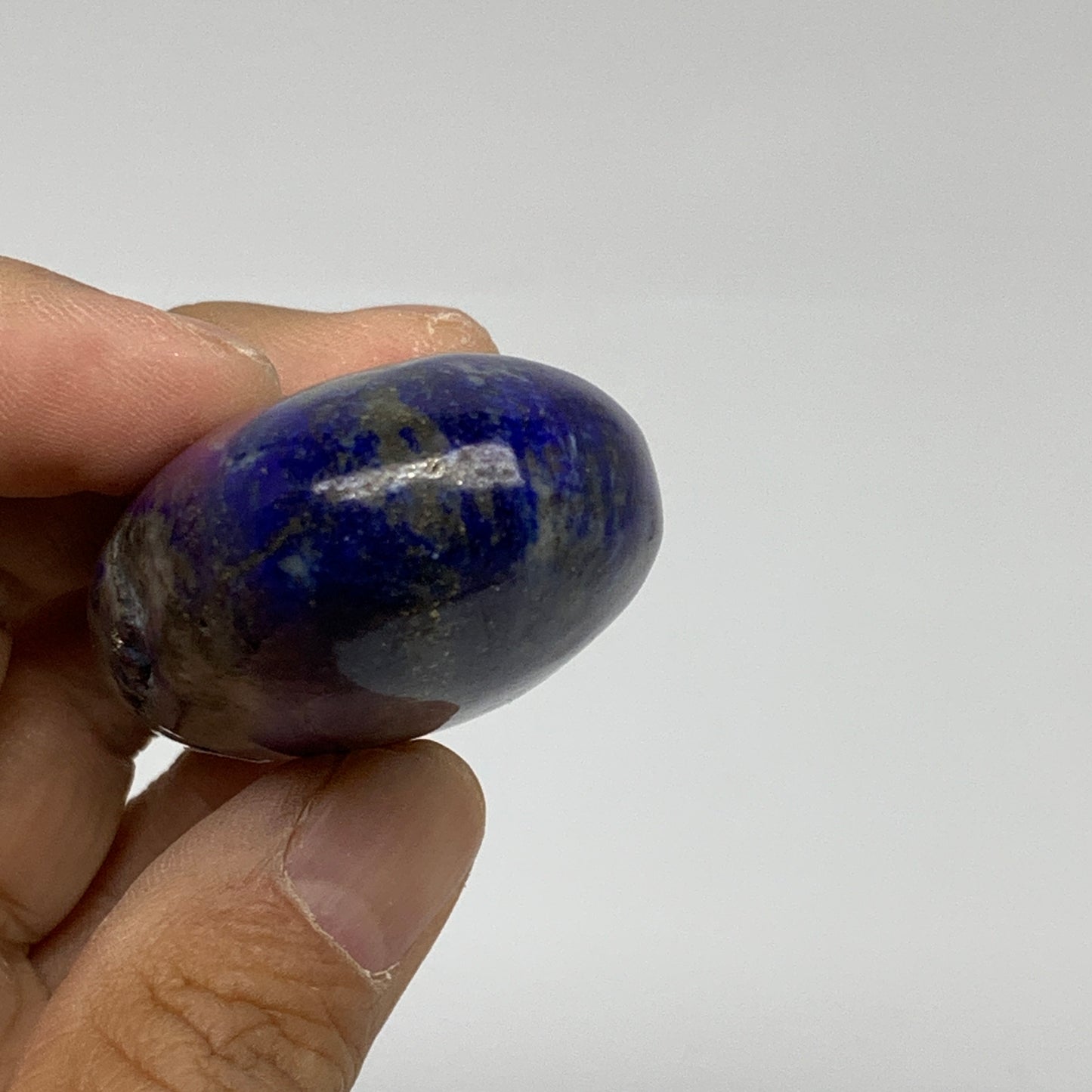 93.7g, 2.6"x1.4"x0.9", Natural Lapis Lazuli Palm Stone @Afghanistan, B36833