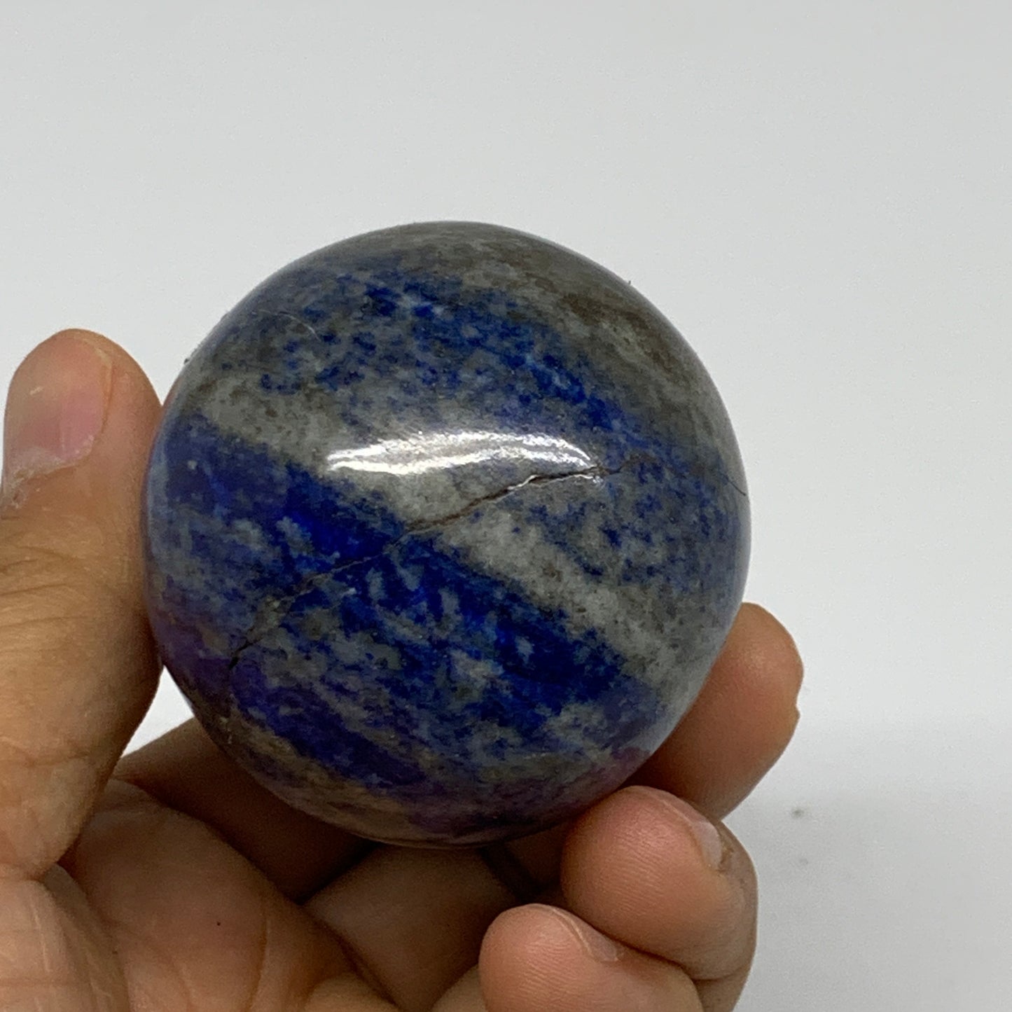 0.61 lbs, 2.8"x2", Natural Lapis Lazuli Egg Polished @Afghanistan, B33303