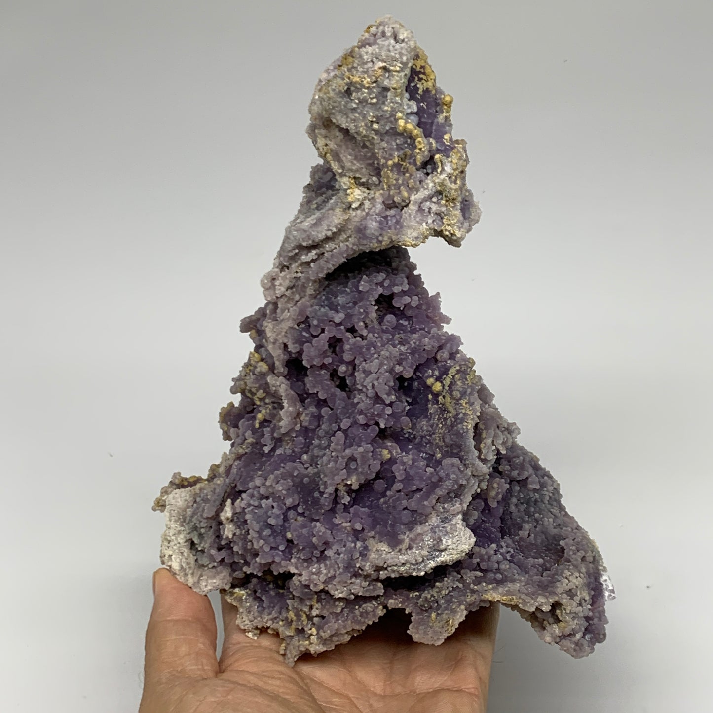 2.18 lbs, 7.2"x5.2"x2.5", Rough Grape Agate Crystal Mineral Specimens,B32622