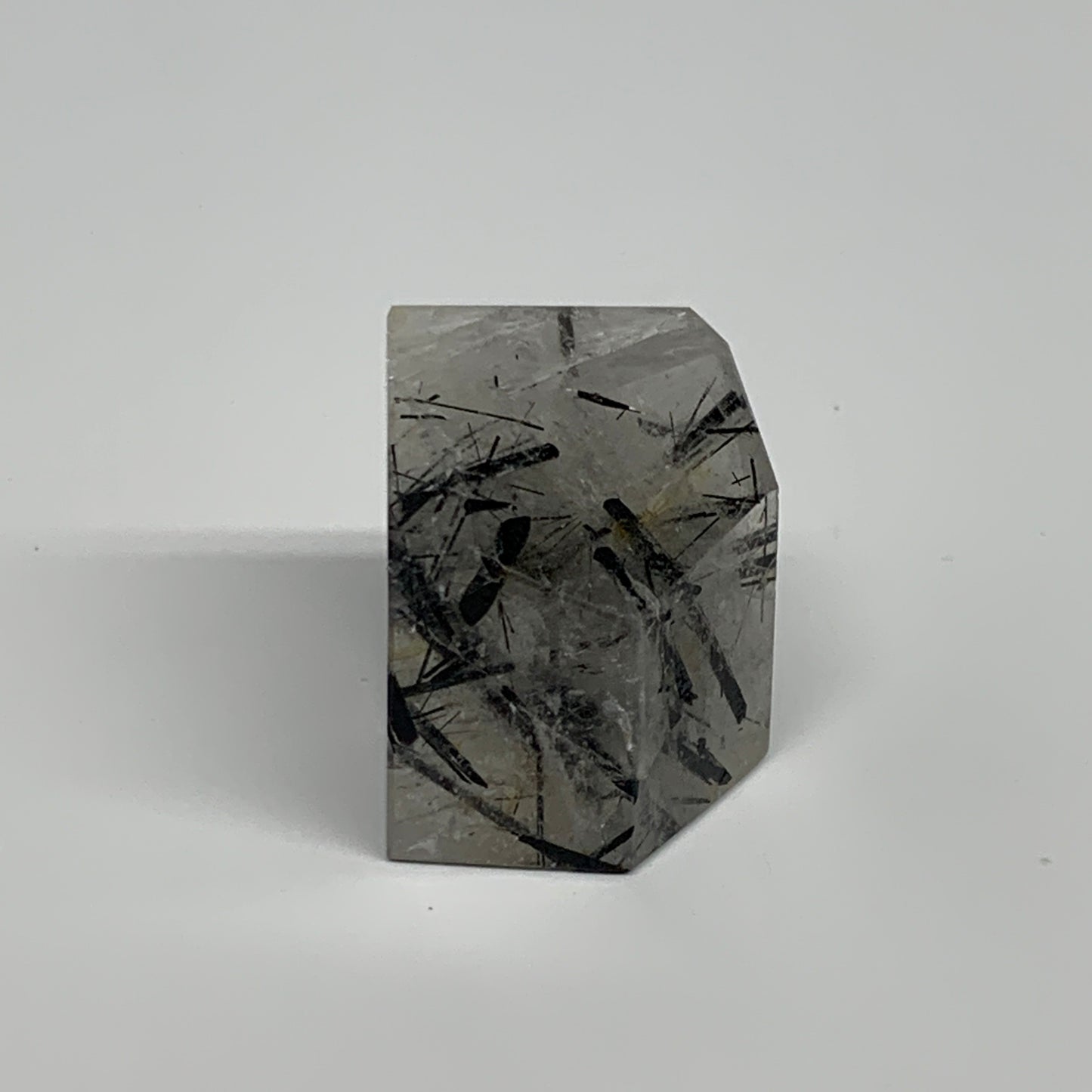 35g, 1.1"x1"x0.9", Black Tourmaline Rutile Quartz Crystal Chunk @Brazil,B27435