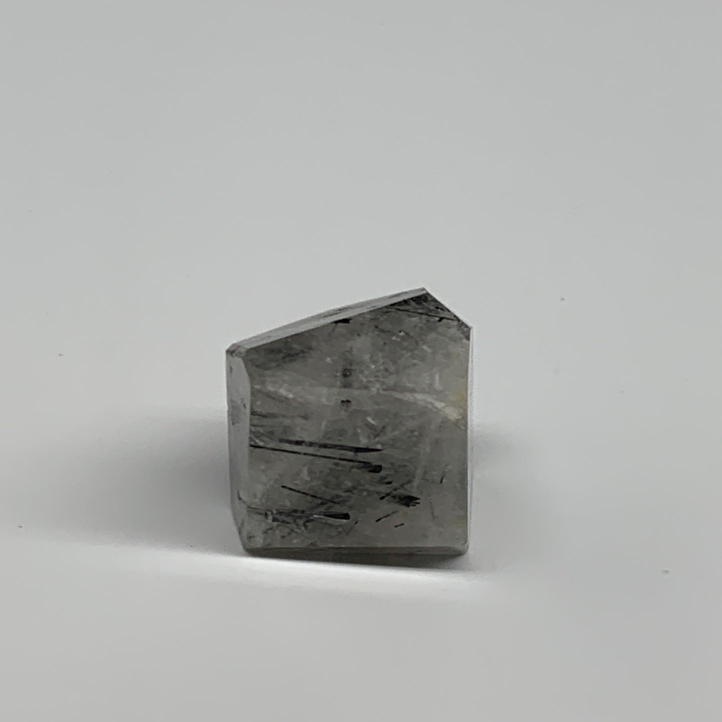 35g, 1.1"x1"x0.9", Black Tourmaline Rutile Quartz Crystal Chunk @Brazil,B27435