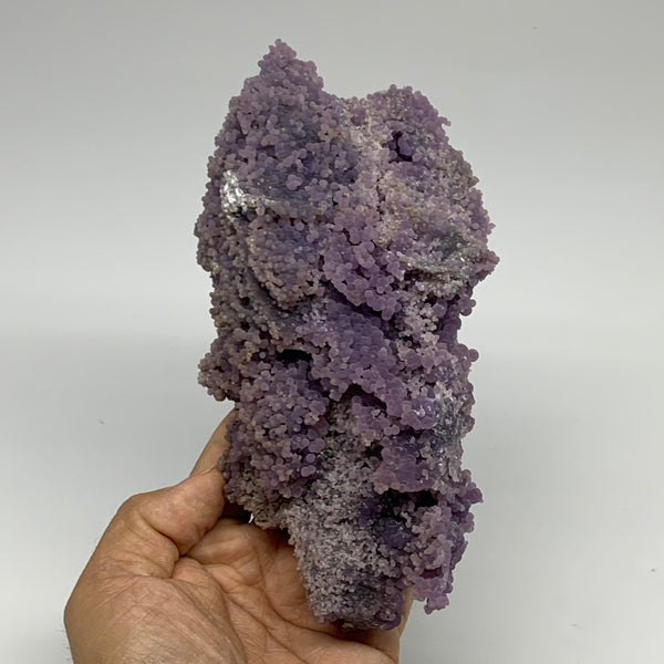 1.49 lbs, 6.9"x3.3"x2.2", Rough Grape Agate Crystal Mineral Specimens,B32623